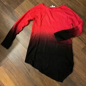 Red to black ombré sweater ❤️🖤
